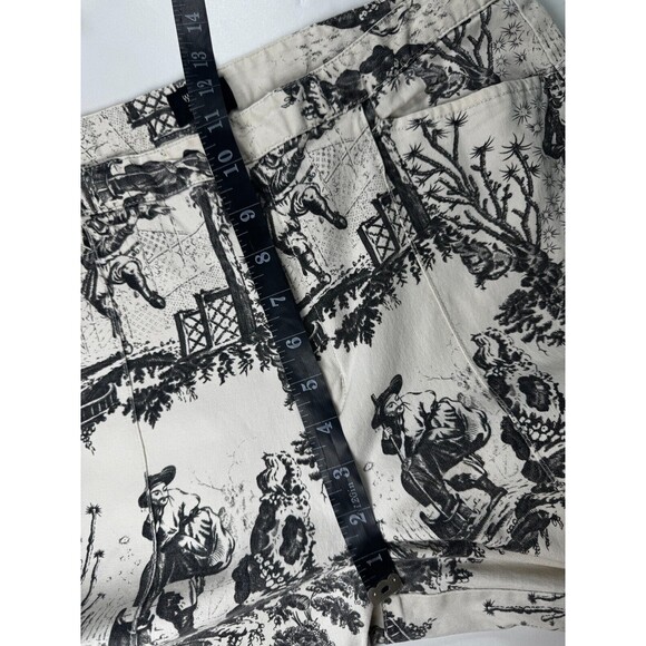 Mossimo Stretch Chino Pants Size 14 Black Ivory Toile Print Y2K - Picture 10 of 15